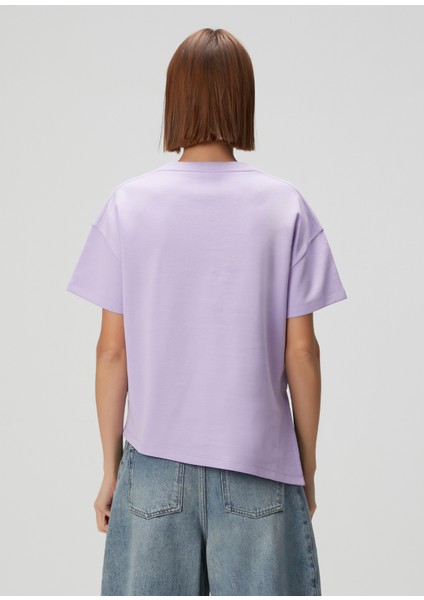 Lila Asimetrik T-Shirt fırsatları