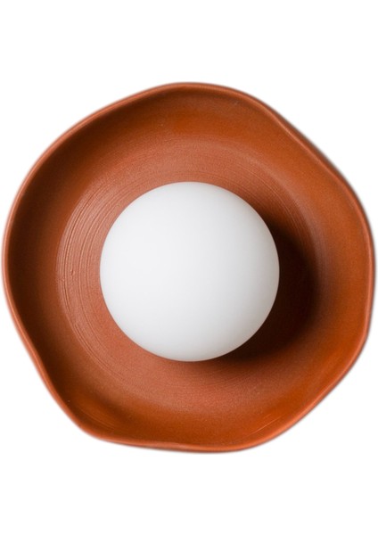 Terra Açık Kahve El Yapımı Seramik Aplik