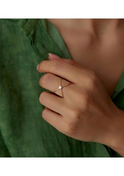 Axis 14 Ayar Altın Kadın Yüzük modelleri