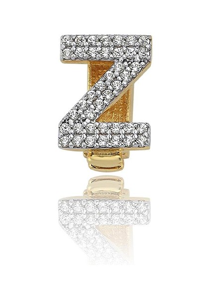 Z Harfi 14 Ayar Altın Kadın Kolye ve Bileklik Charm