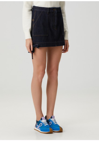 Koyu Mavi Mini Denim Etek fiyatları