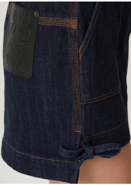 Koyu Mavi Mini Denim Etek fırsatları