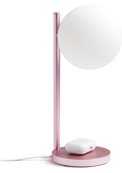 Bubble Pembe Şarj Cihazı ve Aydınlatma Masa Lambası