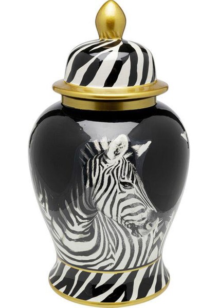 Zebra Face Porselen Vazo