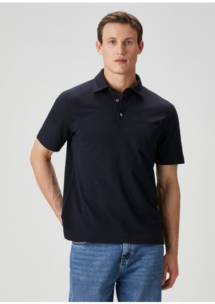 Lacivert Polo Yaka T-Shirt