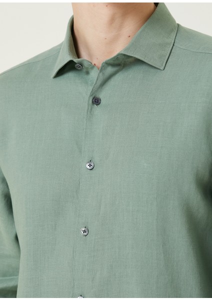 Yeşil Keten Gömlek indirimleri