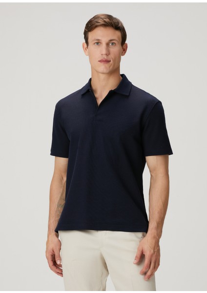 Lacivert Polo Yaka T-Shirt