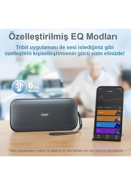 IP67 Stormbox Flow Su Geçirmez Powerbank Özellikli Taşınabilir Siyah Bluetooth Hoparlör