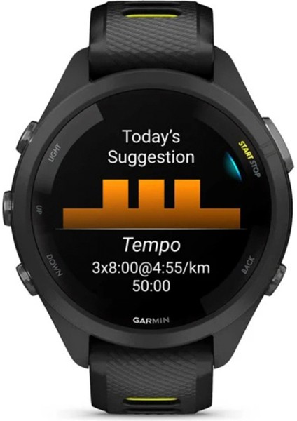 Forerunner 265S Siyah Sarı Silikon Kayış Akıllı Saat modelleri