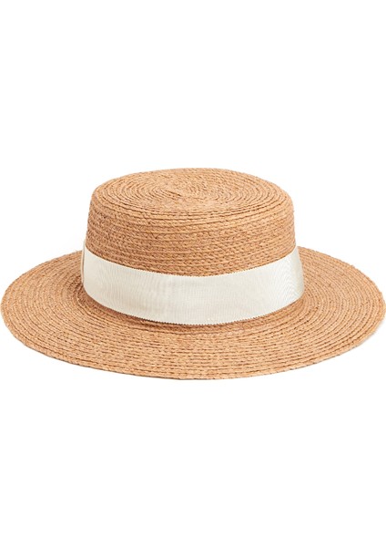 Gracie Bej Beyaz Kadın Rafya Şapka fiyatları