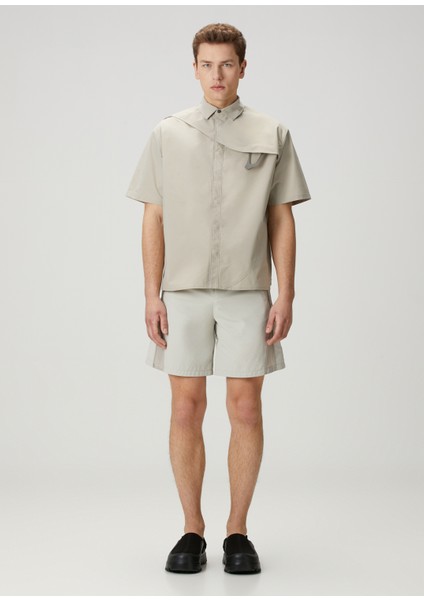 Taş Garni Detaylı Bermuda