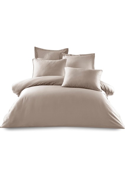Palermo Bej Pamuk Saten Çift Kişilik Nevresim Takımı 200 x 220 cm