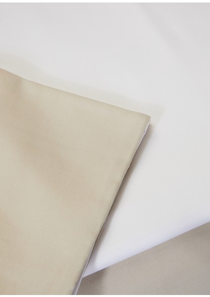 Kubric Bej Beyaz Pamuk Saten Nevresim Takımı fiyatları