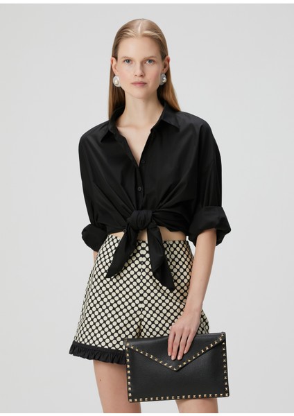 Rockstud Large Siyah Kadın Deri Çanta fiyatları