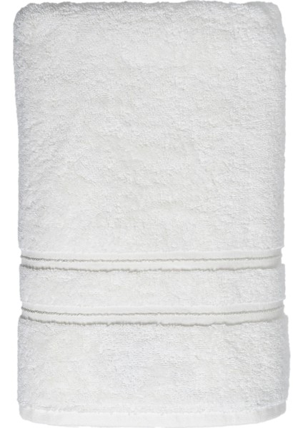 Dandelion Pima Beyaz Pamuklu Banyo Havlusu 90 x 150 cm
