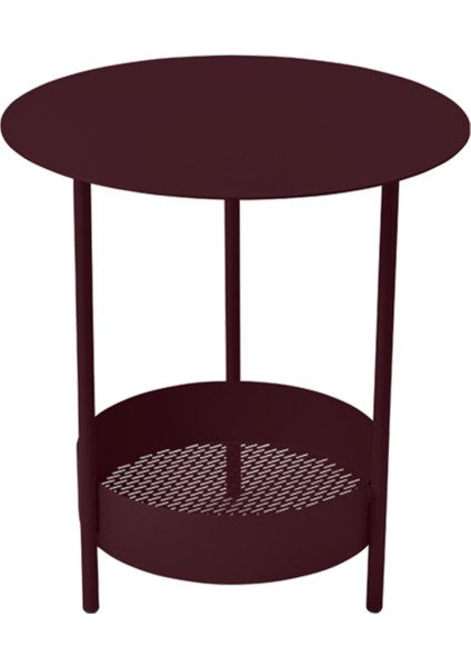 Salsa Pedestal Black Cherry Metal Bahçe Sehpası