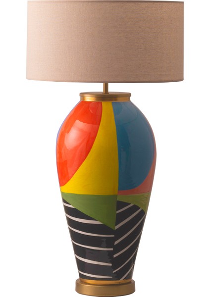 Lau El Yapımı Seramik Abajur