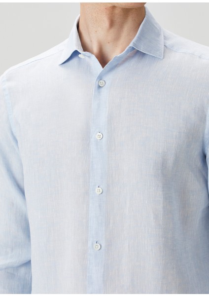 Açık Mavi Keten Gömlek indirimleri