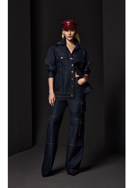 Oversize Kot Ceket Jean