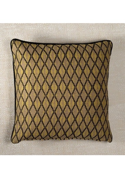 Roche Biyeli Vizon Siyah Pamuklu Dekoratif Kırlent 45 x 45 cm fiyatları