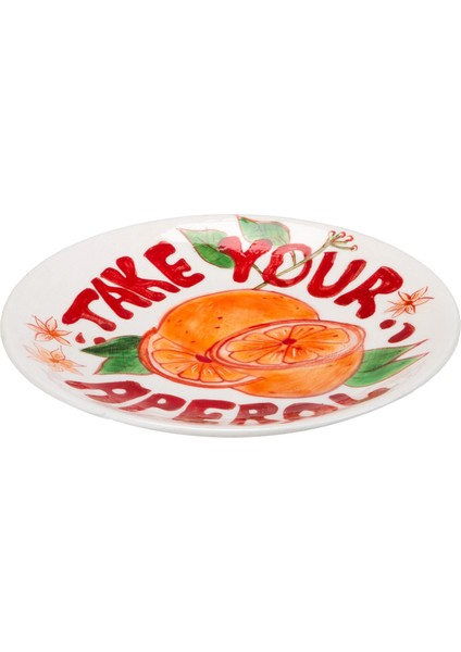 El Yapımı Take Your Aperol Seramik Kokteyl Tabağı 15 cm fiyatları