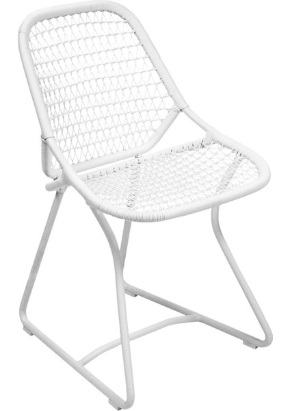 Sixties Beyaz Metal Bahçe Sandalyesi
