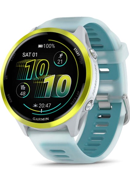 Forerunner 570 47 mm Sarı Turkuaz Silikon Kayışlı Akıllı Saat