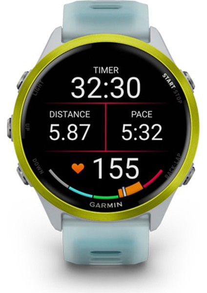 Forerunner 570 47 mm Sarı Turkuaz Silikon Kayışlı Akıllı Saat
