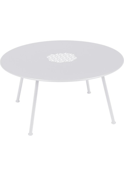 Lorette Beyaz Metal Alçak Bahçe Masası