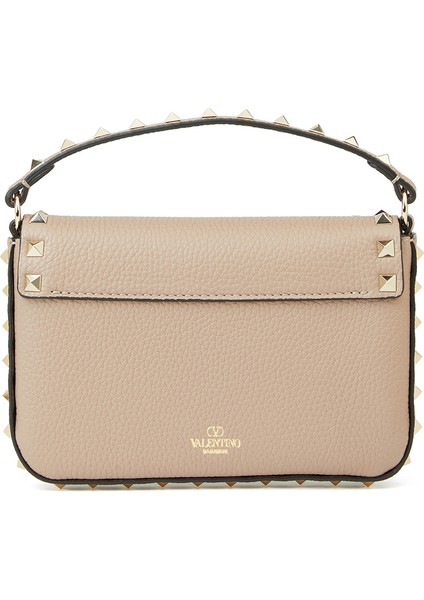 Rockstud Mini Pudra Kadın Deri El Portföyü fırsatları