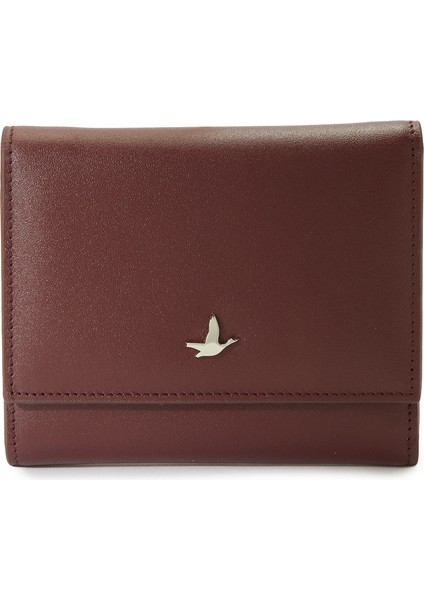 Bordo Küçük Kadın Deri Cüzdan