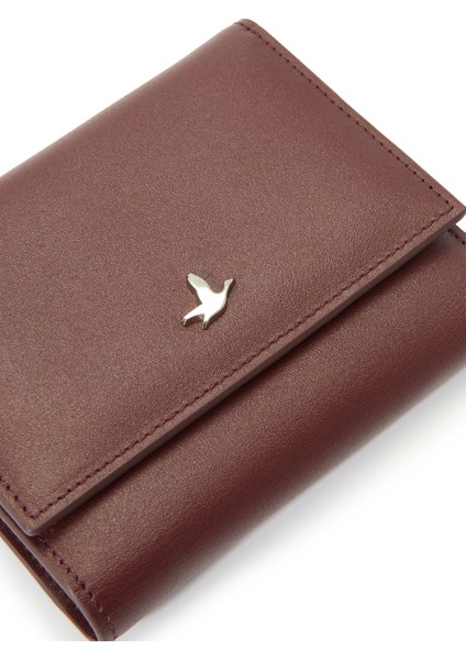 Bordo Küçük Kadın Deri Cüzdan indirimleri