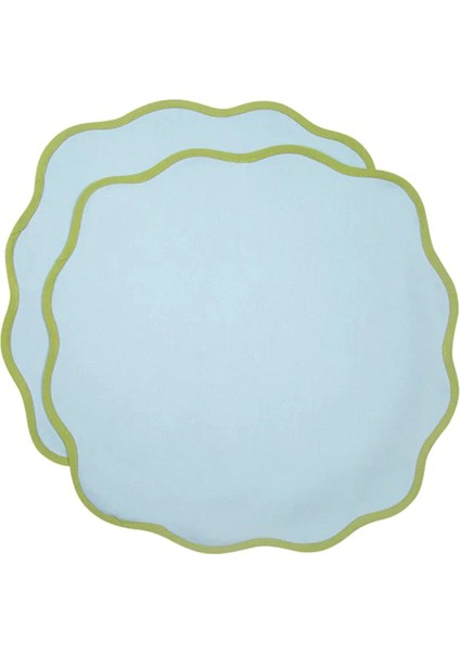 Bonbon Açık Mavi Pamuklu 2'li Amerikan Servisi 45X35 cm