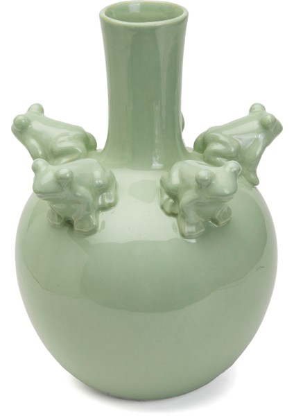 All Frogs Yeşil Seramik Vazo