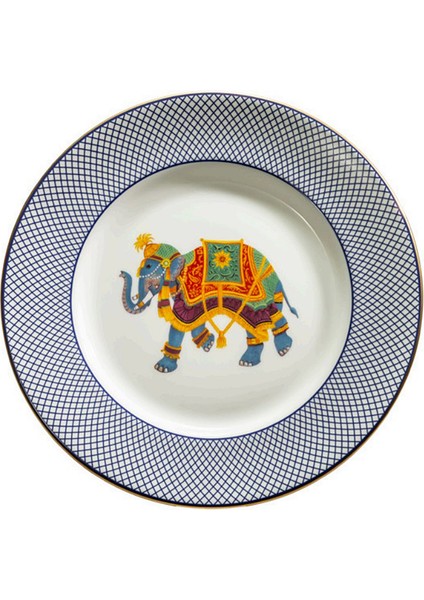 Ceremonial Indian Elephant Porselen Tabak 25 cm
