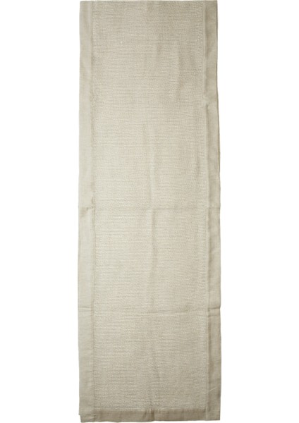 Gri Parlak File Keten Runner