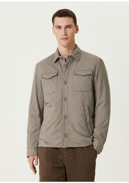 Koyu Bej Dış Gömlek