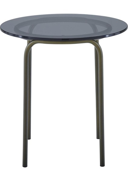 Liam Bronz Kaplama Cam Yan Sehpa