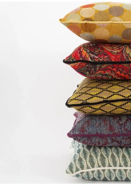 Caido Biyeli Renkli Pamuklu Dekoratif Kırlent 45 x 45 cm fırsatları