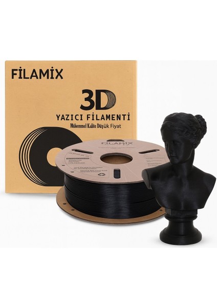 Pla+ Siyah Filament 1.75MM 1kg Urhanshop Güvencesiyle