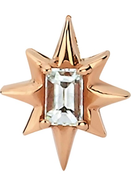Star Light Kadın Altın Kıkırdak Küpesi