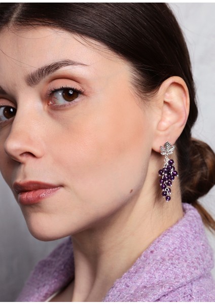 Asma Yaprağı 925 Ayar Gümüş Kadın Küpe fiyatları