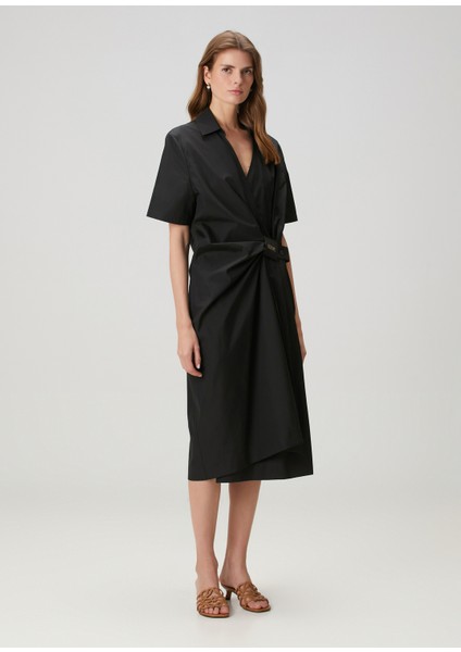 Relaxed Fit Siyah Midi Elbise fiyatları