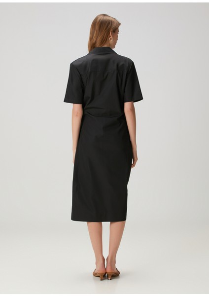 Relaxed Fit Siyah Midi Elbise fırsatları