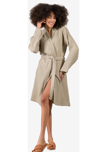 Cocoon Bej %100 Pamuk Kadın Bornoz fiyatları