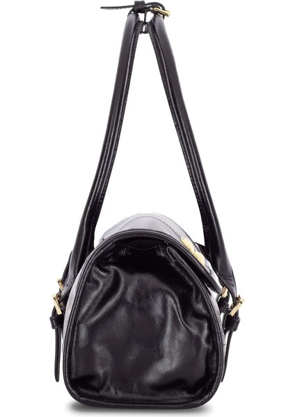 Amara Siyah Kadın Deri Omuz Çantası fırsatları