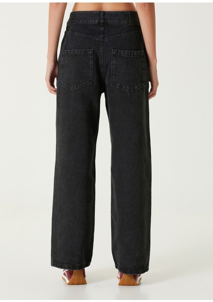 Anagram Siyah Wide Leg Jean Pantolon indirimleri