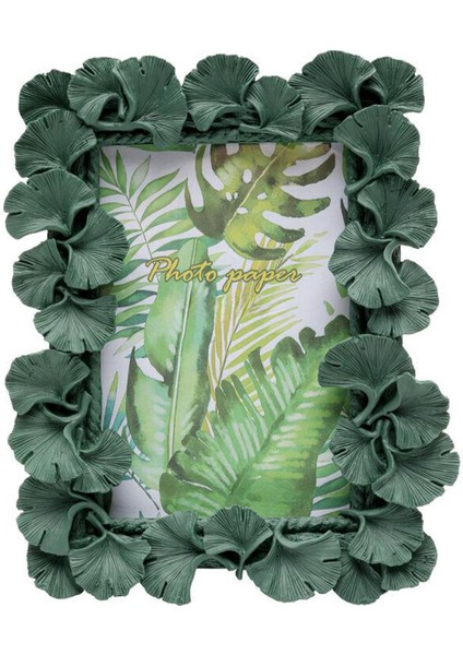 Ginkgo Leaf Yeşil Fotoğraf Çerçevesi 17X20 cm