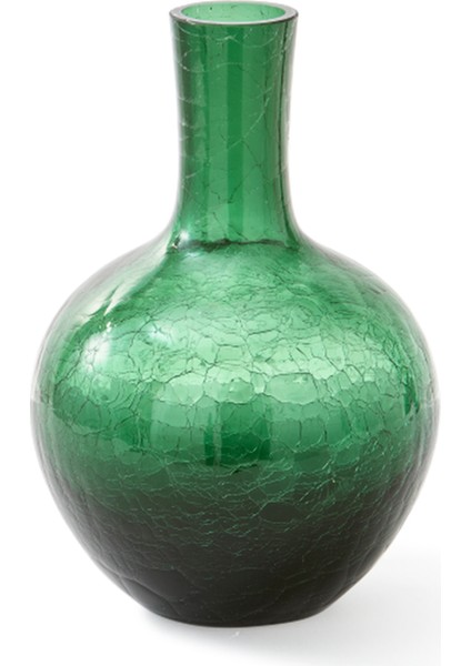 Ball Body Koyu Yeşil Cam Vazo