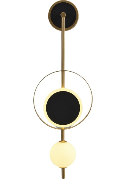 Clock Gold Duvar Aplik